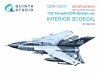 Quinta Studio QDS+32231 Tornado ECR German 3D-Printed & coloured Interior on decal paper (Italeri) (Small version) (with 3D-printed resin parts) 1/32